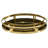 Round Gold Metal Trays With Black Glass Base, Set Of 2: 14", 16"