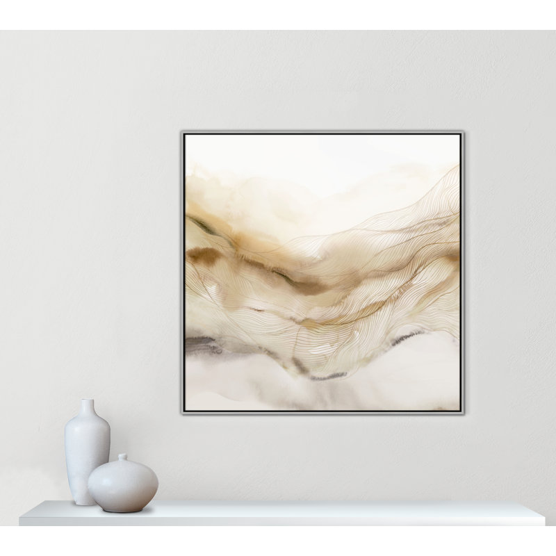 «Line Haze I» par Isabelle Z, Argent, H 46,5 po x l 46,5 po