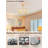 Gold Crystal Fandelier Ceiling Fan With Light, 20Inch Crystal Caged Ceiling Fan With Light, Crystal Caged Fandeliers With 6 Speeds For Bedroom, Living Room, Dining Room, Nursery