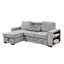 Canapé-lit modulaire convertible en L avec canapé-lit moderne avec méridienne de rangement, port USB et porte-gobelet pour le salon - gris clair Modern-1175381423