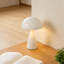 Lampe de table moderne à une lumière, style champignon, à intensité variable, avec abat-jour en forme de dôme blanc, pour chambre minimaliste