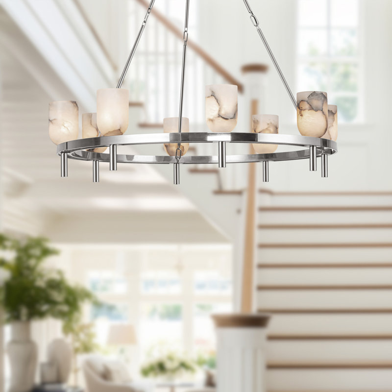 Lucian 8 - Light Chandelier, Polished Nickel