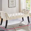 Banc de repose-pieds capitonné avec accoudoirs, tabouret de repose-pieds rembourré en tissu de velours rectangulaire pour hall d'entrée, salle à manger, salon, chambre à coucher, lit double-1158432828