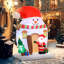 Maison de bonhomme de neige gonflable de 7,5 pi avec père Noël, arbre de Noël et lumières DEL