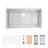 33X19 Inch Dark Gray Stainless Steel Basin - Handmade With Improved Drainage Performance Sink Enhanced Resistance-123589953