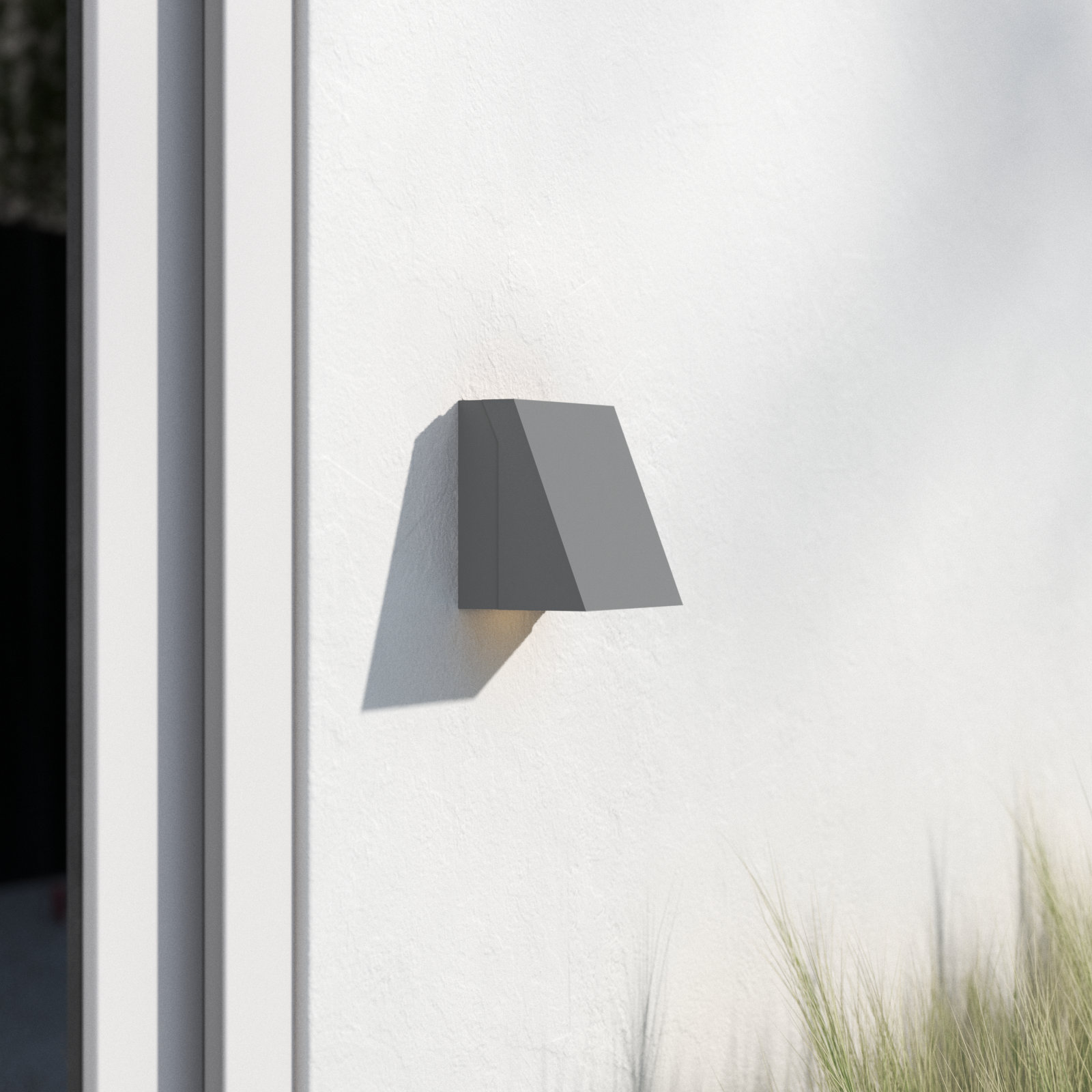 Luther Single Light Outdoor LED Wall Light, Silver