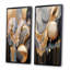 Or mystique Mûlange - ensemble de 2 décorations murales - formes abstraites imprimées pour la décoration intérieure-736396262-736396250