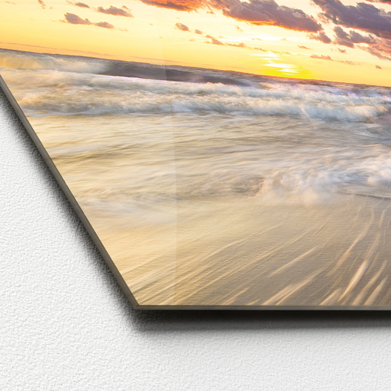 Divided Sea Photographic Art Print on Glass, 50cm H x 125cm W x 1.4cm D