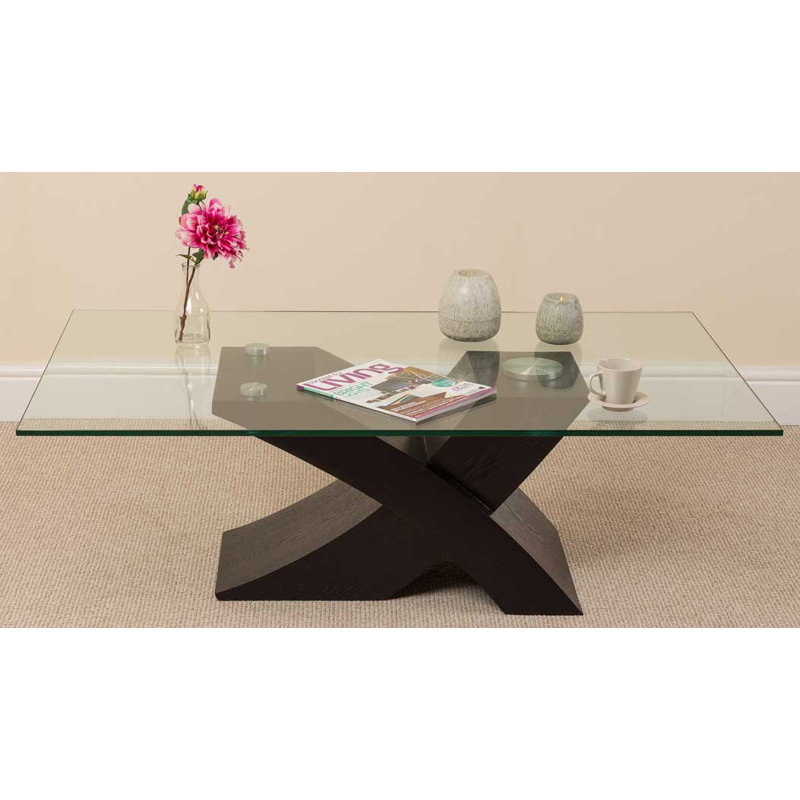 Dykstra Cross Legs Coffee Table, Black