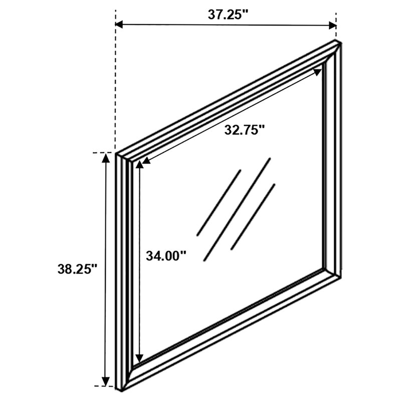Gaonou Elegant Design - Miroir pour commode brun chaud Gaonou