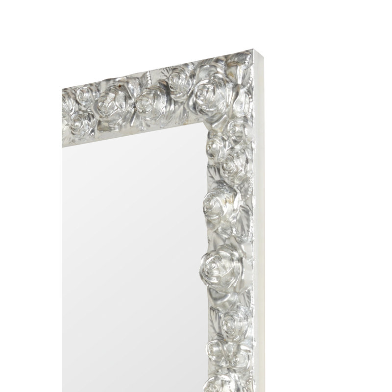 Leavitt Solid And Engineered Wood Flat Wall Mirror with Hooks