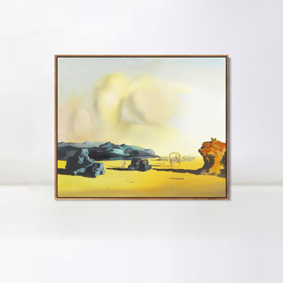 Art numérique sur toile encadrée, série # 064, par Salvador Dali, art mural pour le salon, décorations pour bureau à domicile (cadre en bois de couleur mince, 18 po x 24 po)