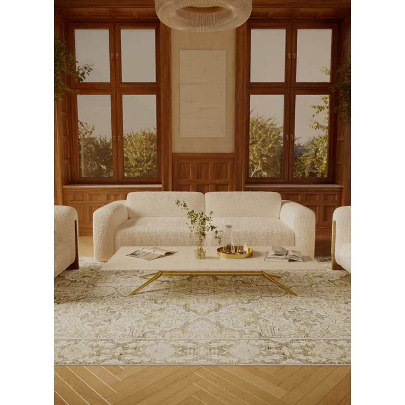 Flemmie Hand Loomed Washable Oriental Indoor Rug, Square 8'