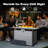 43'' Outdoor Propane Gas Fire Pit Table With Marble Texture Glass Tabletop