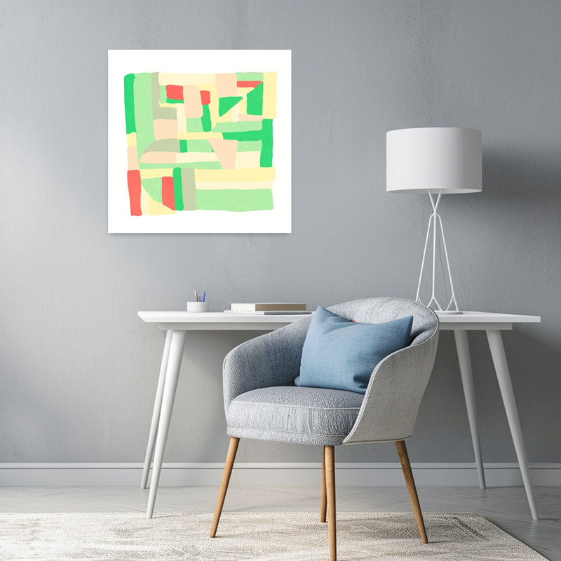 Art contemporain contemporain abstrait, H 24 po x l 24 po