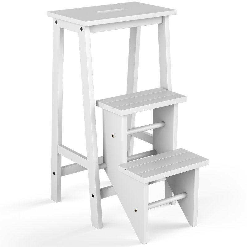 Aary 3 - Step Wood Folding Step Stool