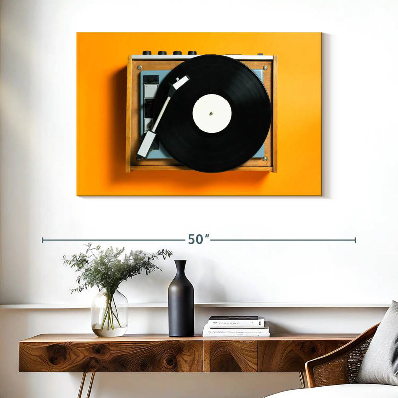 Tourne-disque jaune Abarca, H 26 po x l 39 po