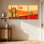 Cactus, paysage désertique, cactus, coucher de soleil, ensemble de 3 reproductions d'art sur toile