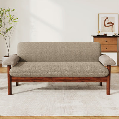 2-Seater Loveseat Sofa With Armrest For Living Rooms And Small Spaces
