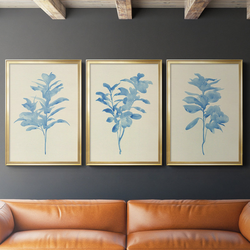 Toile encadrée de qualité supérieure Verditer Fig I - prête à être accrochée, Cadre doré, H 42,5 po x l 61 po x P 2,5 po