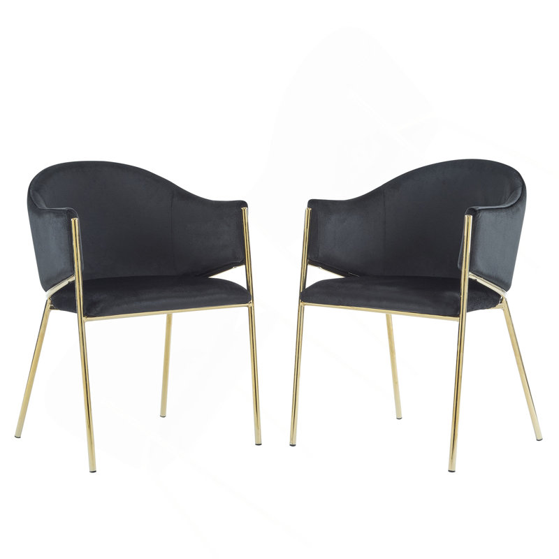 Chaise rembourrée Modern, Noir
