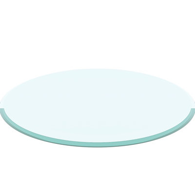 Plateau de table rond en verre trempé de 32 pouces de 1/2 po d'épaisseur et durable pour les tables de salle à manger d'hôtel à impact commercial