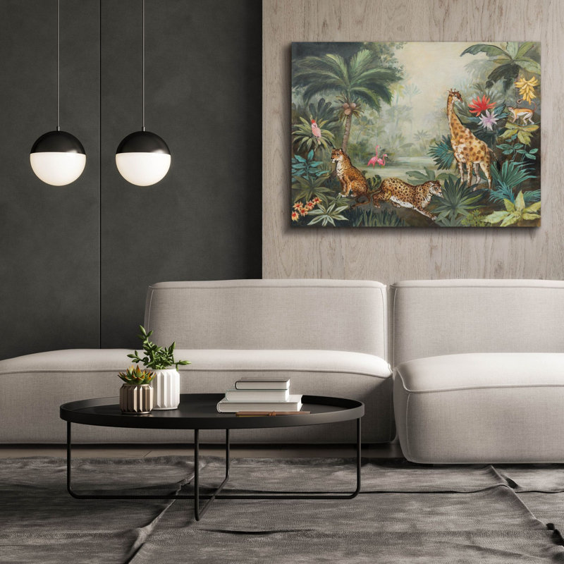 Toile épique «Jungle Life» par Julia Purinton, H 40 po x l 54 po x P 1,5 po