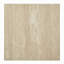 Table basse Lory, plateau en travertin carré de 35 pouces, bois naturel beige