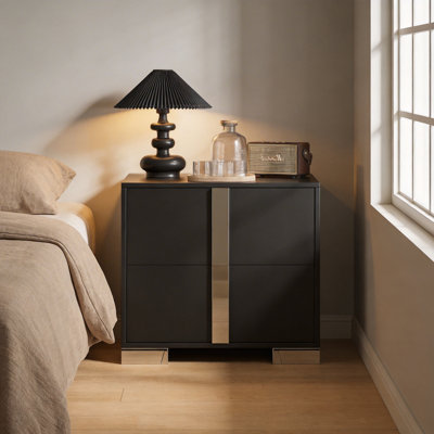Table de chevet avec miroir Glam
