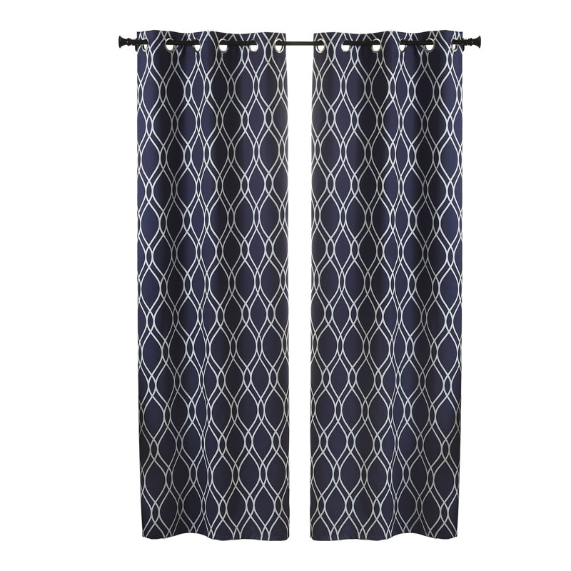 Ensemble de rideaux 2 pièces Trevor, Bleu, l 38 po x L 84 po