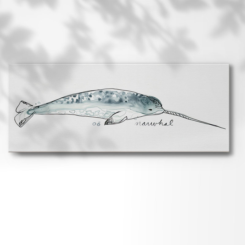 Baleine III sur toile, H 8 po x l 20 po x P 1,5 po