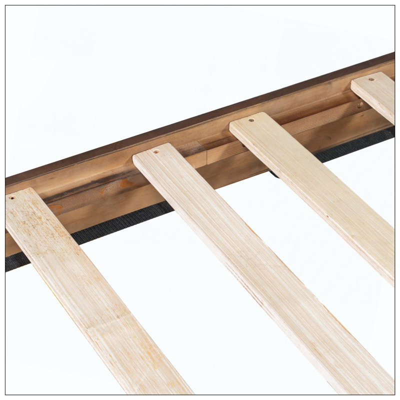 Platform Bed Frame With Headboard Included Mid Century Modern Style