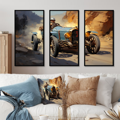 «Yellow and Blue Dusty Race Track Adventures», art mural