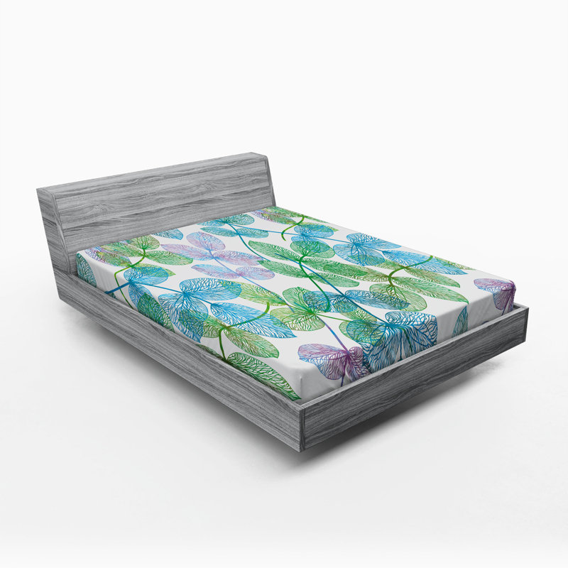 Drap-housse floral/floral, Drap-housse de taille double