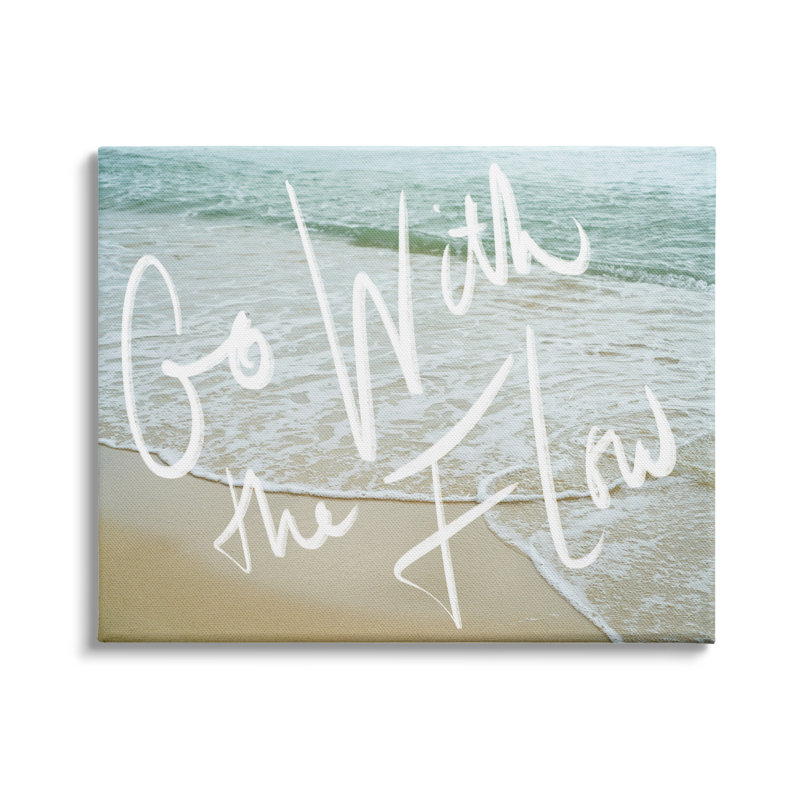 «Kaniel Go with the Flow Expression Beach Tide» par Daphne Polselli - impression, H 16 po x l 20 po, Toile tendue