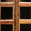 Nantucket 84-Inch Tall Distressed Painted Reclaimed Mango Wood And Glass Storage Cabinet