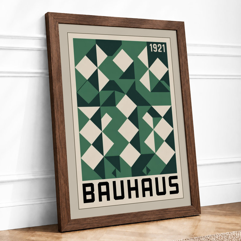 Bauhaus Geometry 1921 Geometric - Print, Walnut, A1 - 84.1 x 59.4 cm