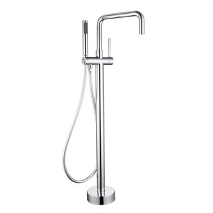 Rainlex Single Handle Floor Mounted Clawfoot Tub Faucet with Handheld Shower Freestanding Faucet