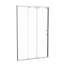 Porte de douche coulissante à triple vantail de 122 cm (L) x 193 cm (H) avec verre clair de 8 mm (5/16 po) et cadre en acier inoxydable chromé