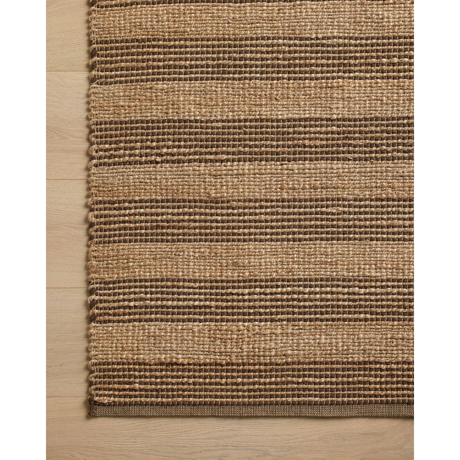 Chris Loves Julia x Loloi Judy Natural Chocolate Rug, Runner 2'6" x 7'6"