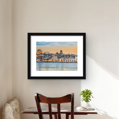Horizon de Québec - reproduction d'art contemporaine encadrée