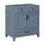 Meuble-lavabo 30 po sans comptoir, armoire de rangement en bois massif avec portes à fermeture douce