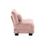 Fauteuil d'appoint sans accoudoirs en chenille rose Pariss avec coussin assorti-129513812