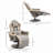 xpiyaer Manual Swivel Recliner Armchair Compact 135° Reclining Neutral Gray Faux Leather for Living Room