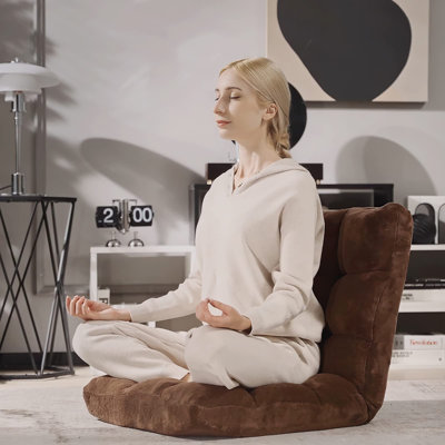 Chaise de plancher pliante avec dossier