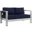 Causeuse d'extérieur en aluminium Shore par Modway-792816144