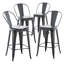 Tabouret de comptoir pivotant en bois massif Berthiaume-633029143-633029145