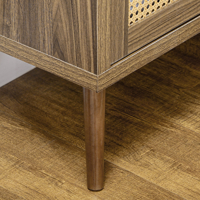 Bay Isle Home™ HOMCOM Sideboard Buffet Cabinet With Rattan Doors, Brown