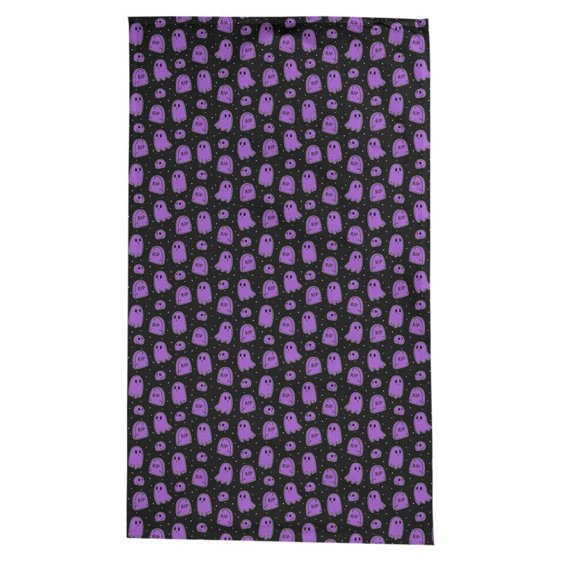 Nappe à motif géométrique avicia, Noir / Mauve