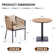 2 Person Patio Bistro Set with Removable Cushion